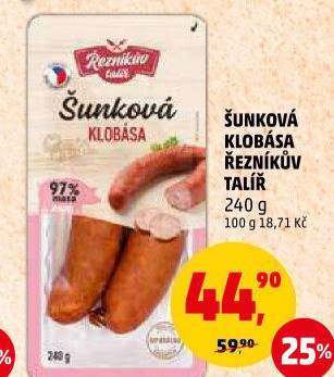 Šunková klobása Řezníkův talíř