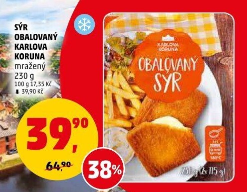 Sýr obalovaný mražený Karlova Koruna