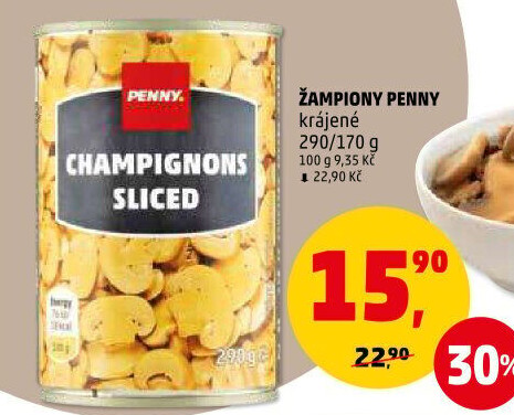 Žampiony sterilované Penny