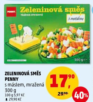 Zeleninová směs s máslem mražená Penny