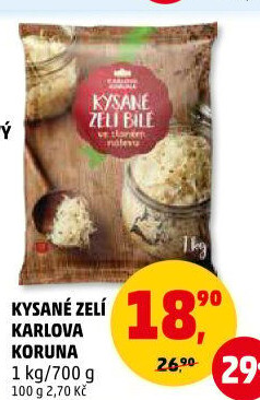Zelí bílé kysané Karlova Koruna