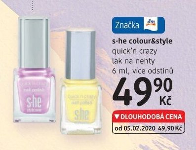 s-he colour&style quick'n crazy lak na nehty