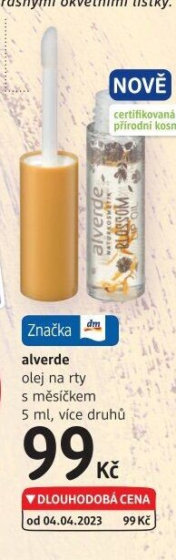 alverde olej na rty s měsíčkem