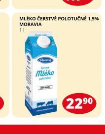 MLÉKO ČERSTVÉ POLOTUČNÉ 1,5% MORAVIA