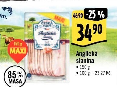 Anglická slanina Česká chuť