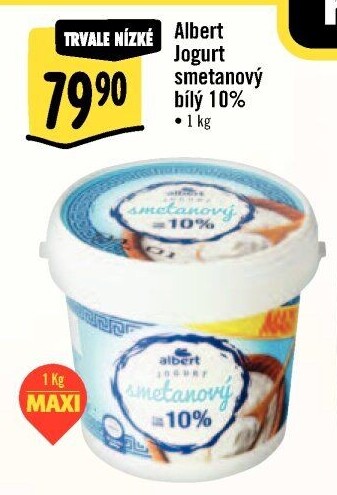 Bílý jogurt smetanový Albert