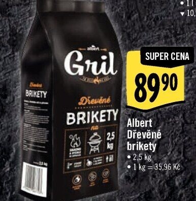 Dřevěné brikety Albert Gril
