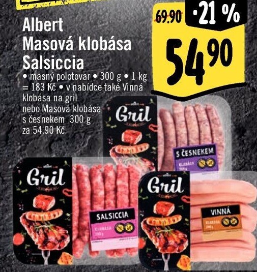 Klobásy Salsiccia Albert Gril