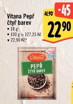 Koření Pepř čtyř barev Vitana