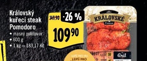 Kuřecí steak Pomodoro Královský Albert Gril