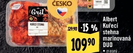 Kuřecí stehna marinovaná Duo Albert Gril