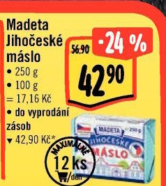 Máslo Jihočeské Madeta