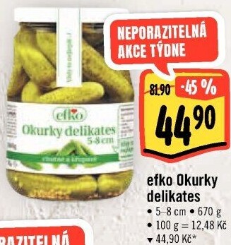 Okurky delikates Efko