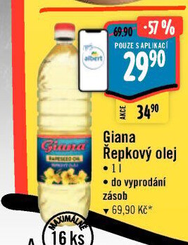 Řepkový olej Giana