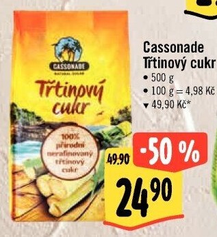 Třtinový cukr Cassonade