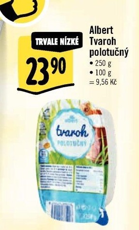 Tvaroh polotučný Albert