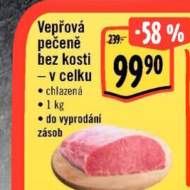 Vepřová pečeně bez kosti