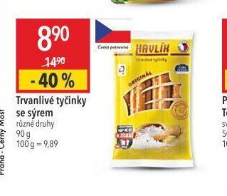 Trvanlivé tyčinky se sýrem