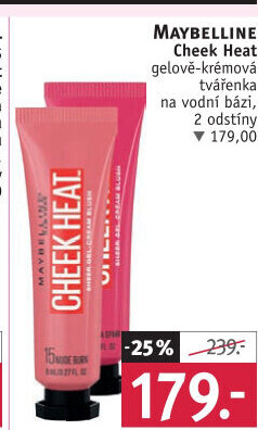 Gelově-krémová tvářenka Cheek Heat Maybelline