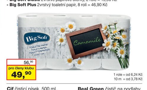 Big Soft Camomile 3vrstvý toaletní papír