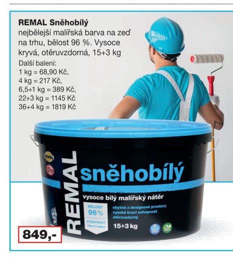 REMAL Sněhobílý 15+3 kg