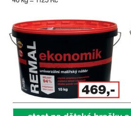 REMAL Ekonomik univerzální bílá malířská barva, 15 kg
