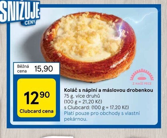 Koláč s náplní a máslovou drobenkou