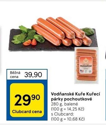 Vodňanské Kuře Kuřecí párky pochoutkové