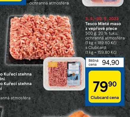Tesco Mleté maso z vepřové plece