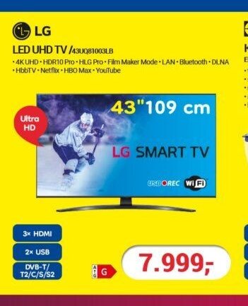 LG LED UHD TV 43UQ81003LB
