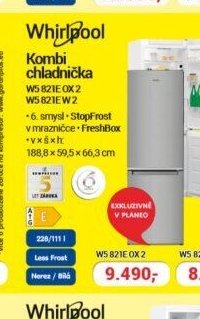 Whirlpool Kombi chladnička W5 821E OX 2