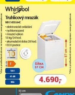 Whirlpool Truhlicový mrazák WH 1410 A+E