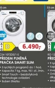 CANDY PŘEDEM PLNĚNÁ PRAČKA SMART CS4 1072DE/1-S