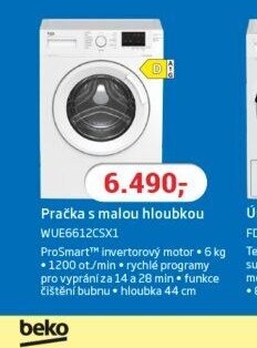 Pračka s malou hloubkou WUE6612CSX1