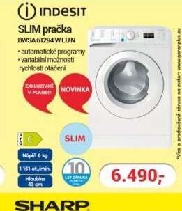 Slim pračka BWSA 61294 WE UN