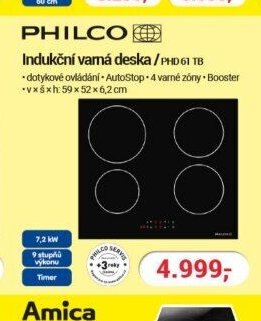 Indukční varná deska PHD 61 TB