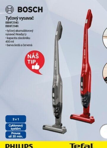 Bosch tyčový vysavač BBHF214G/BBHF214R