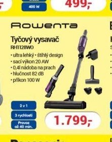 Rowenta Tyčový vysavač RH1128WO