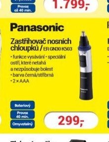 Panasonic Zastřihovač nosních chloupků ER GN30 K503
