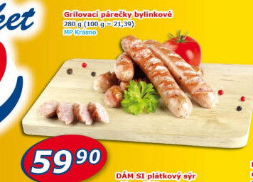 Párečky bylinkové grilovací Krásno