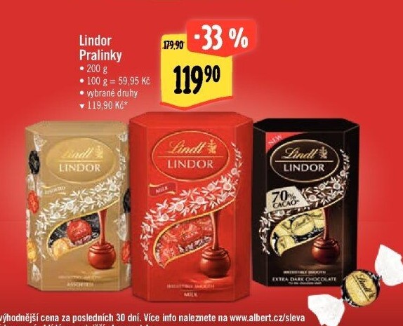 Bonboniéra Pralinky Lindor Lindt