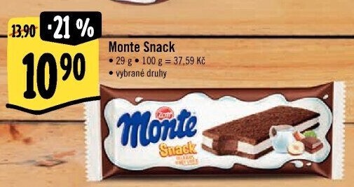Dezert mléčný Monte Snack Zott