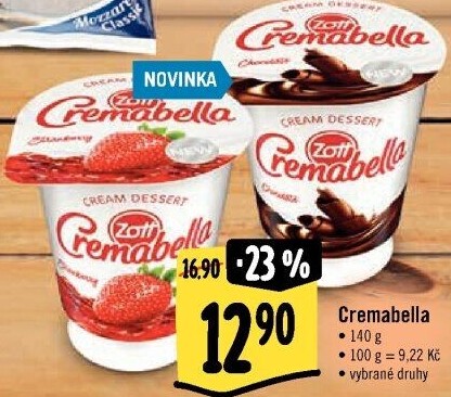 Jogurtový dezert Cremabella Zott