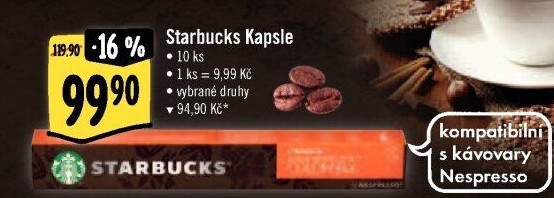 Kapsle Nespresso Starbucks