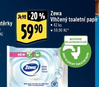 Toaletní papír vlhčený Zewa