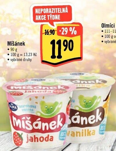 Tvarohová svačinka Míšánek Olma