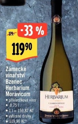 Vína Herbarium Moravicum Zámecké vinařství Bzenec - přívlastková