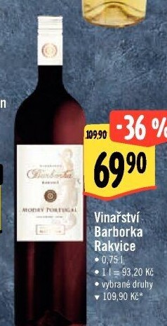 Vína Vinařství Barborka