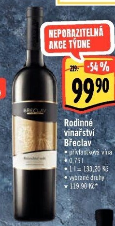 Vína Vinařství Břeclav - přívlastková