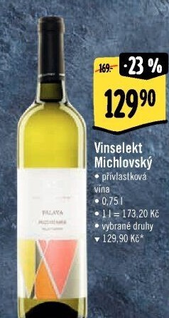 Vína Vinselekt Michlovský - přívlastková